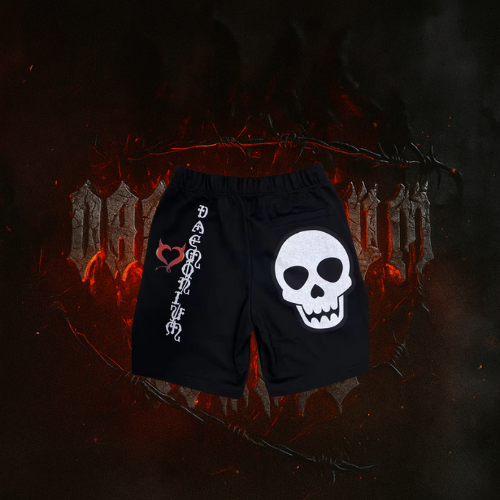 Daemonium Hearts “Ritual Shorts” – Shadow Black